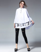 Loose Fashion Versatile Printed Blouse
